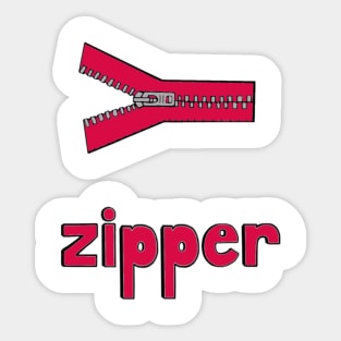 This is a ZIPPER Sticker